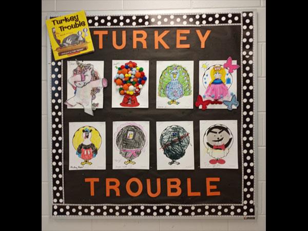 Ms. Walter's Kindergarten class at Frontier Elementary are keeping their turkeys out of trouble. 