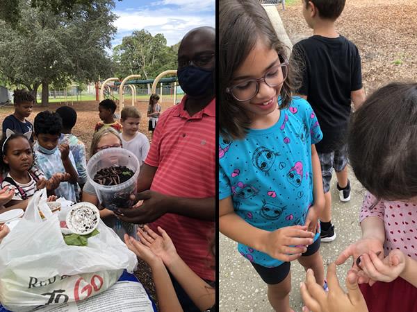 San Jose Elementary 2nd Grade students used worms to learn about a Science Unit Soil Sort.