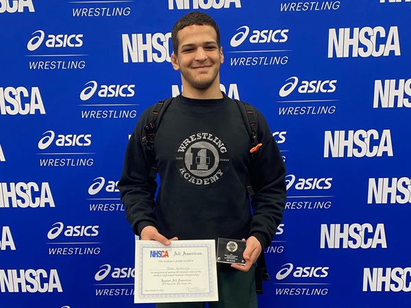 Brian Burburija of Countryside High competed at the NHSCA National Wrestling Tournament and placed 3rd in the 182 Junior Division.  