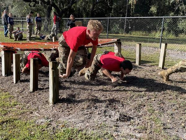 Northeast HS JROTC SAI military obstacle course