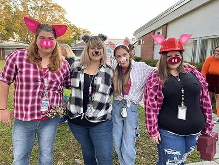 Staff members at Westgate Elementary dressed up as their favorite literary book characters.