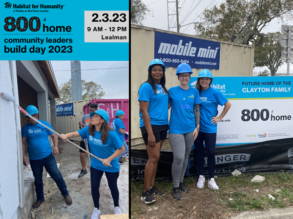 PCS Board Members Mrs. Cane and Mrs. Edmond, worked along side the Lealman Community to help build the 800th home for Habitat for Humanity.