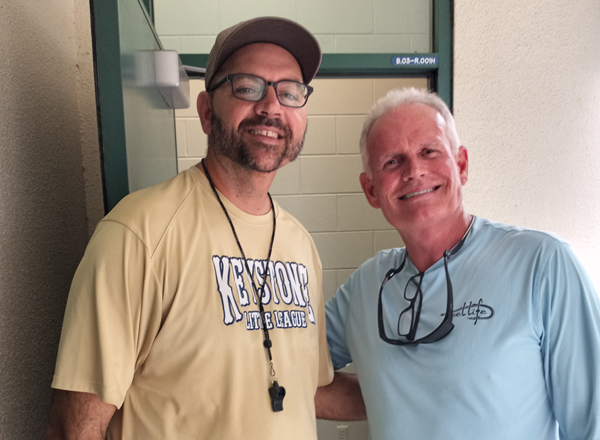 Students at Frontier Elementary enjoy the fun and educational activities taught by their amazing PE coaches Dan Dreaden and Robert Tillman.