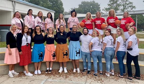 Lake St George Elementary staff had a 50’s theme for their Halloween activities which include a parade, fall festival, and various classroom activities.