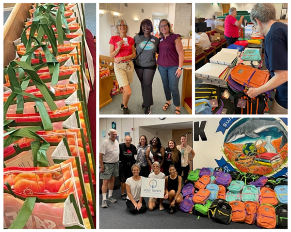 Community donors provide backpacks and supplies for every student at Sandy Lane Elementary.