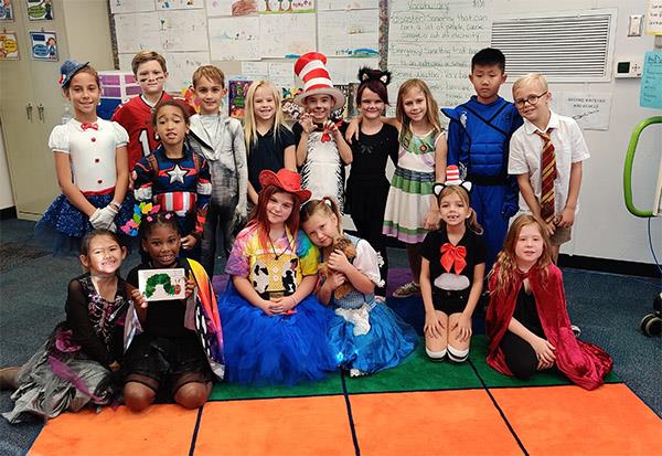 Students at Gulf Beaches Magnet Elementary dressed up for Character Day.