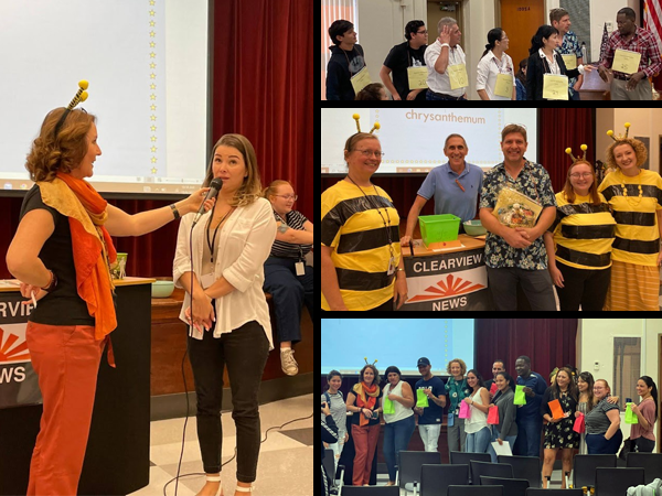 On October 7, 2022, The ESOL program at Clearview Adult Education Center held its second annual spelling bee championship.  The championship round consisted of 30 of the best spellers from all ESOL levels competing together.  However—to make the competition a fair and fun learning experience--each c