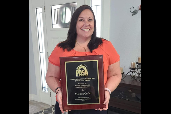 Brooker Creek Elementary Assistant Principal, Melissa Crabb received the PASA Elementary Assistant Principal of the Year Award.