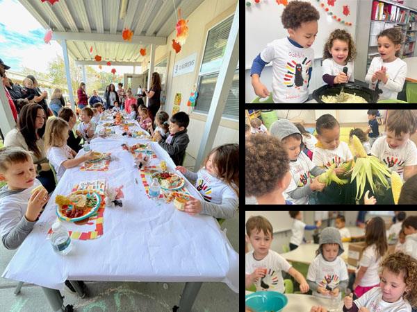 Orange Grove Elementary VPK students prepared lunch for each other, and then enjoyed the Friendsgiving Feast they had prepared. 