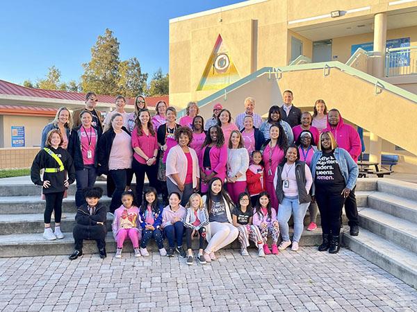 Jamerson Elementary goes pink for breast cancer awareness month.