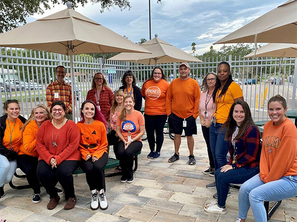 San Jose Elementary goes Orange for SAVE day.