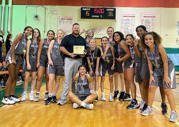 Carwise Middle School girls basketball team won the PCAC championship. 