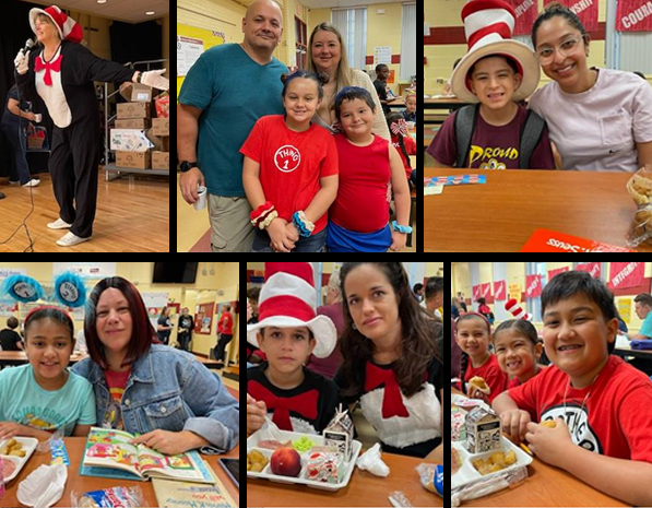 Cross Bayou Elementary celebrated Dr. Seuss’ birthday with a Green Eggs and Ham Breakfast that was enjoyed by students while coffee and muffins were offered to the parents and guardians.