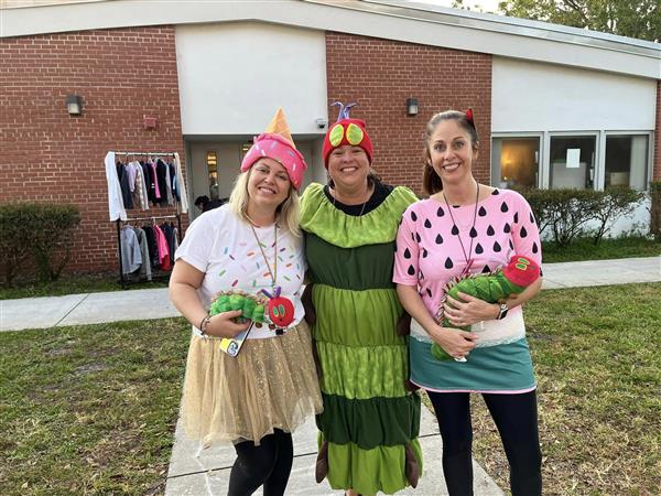 Staff members at Westgate Elementary dressed up as their favorite literary book characters.