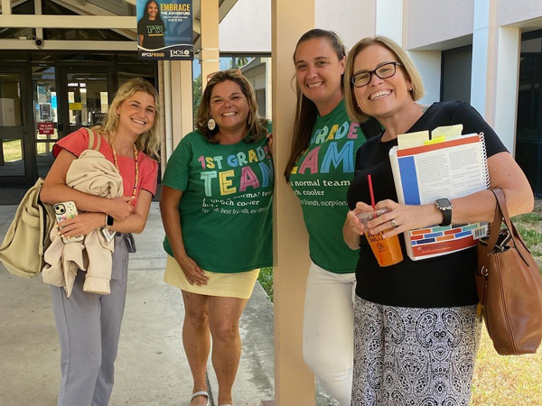 Orange Grove Elementary 1st Grade Team attending UFLI training at the administration building. 