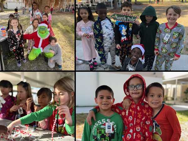M.K. Rawlings Elementary celebrates 2nd quarter PBIS with Reindeer Games.