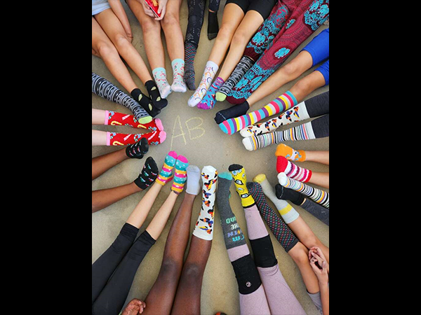 Ridgecrest Elementary students supported Down Syndrome Awareness by wearing multicolored socks.