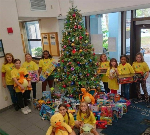 The Oldsmar Elementary SAVE Club sponsored a Toys for Tots drive and was able to collect over 100 new toys that will be given to local students for the holidays. 