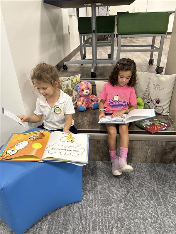 Students Reading in Library