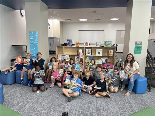 2nd Grade Teacher Ms. McCrea & Her Class in the Midtown Library