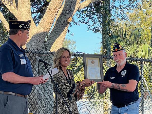 American Legion Post 104 Recognizes Orange Grove Elementary for Outstanding Service and Dedication.