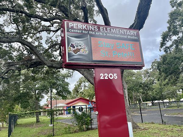 Perkins Elementary prepares for the upcoming storms.