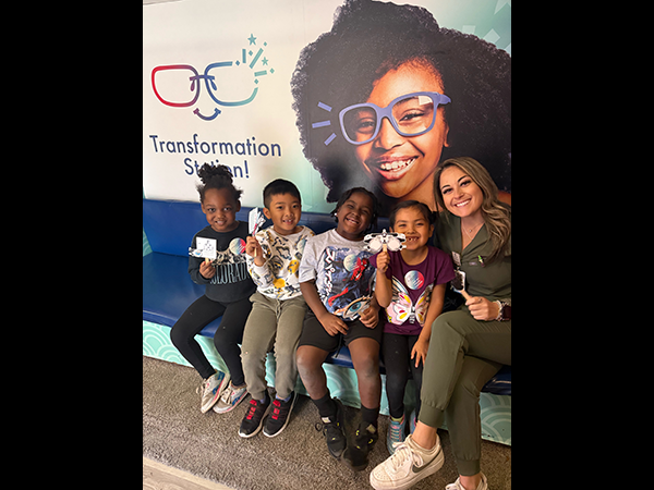 The Glazier Vision Van visited New Heights Elementary and examined over 50 students inside their mobile eye clinic.
