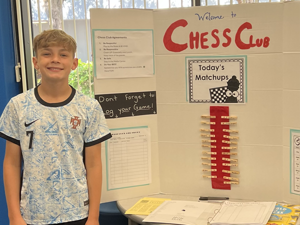 Oldsmar Elementary student Ben Mazirow, chose \