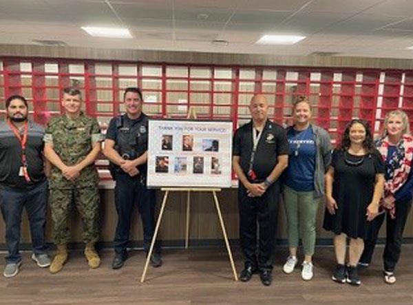 Clearwater High honored their school veterans on staff with a catered lunch from Smokey Bones.