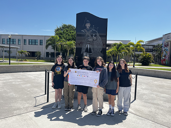 PCS Gifted Program students at Dunedin Highland Middle School Center for Gifted Studies helped to raise money for cancer research.