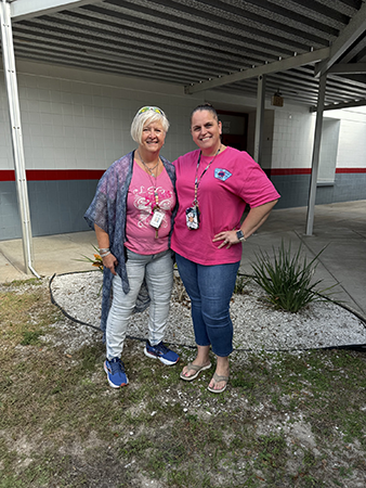 Lake St. George Elementary staff wore pink for breast cancer awareness.