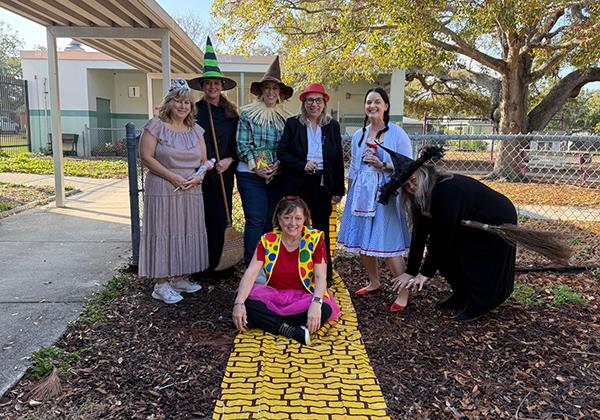 Mildred Helms Elementary IB World School administration, staff, and teachers joined in the fun to celebrate Literacy Week.