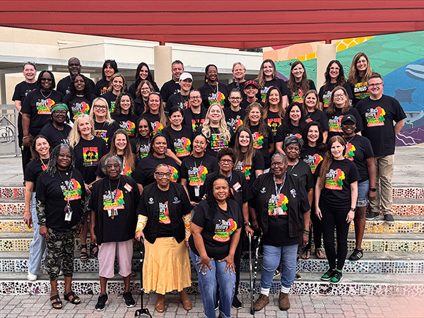 Perkins Elementary staff celebrates Black History Month.