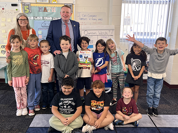 Superintendent Kevin Hendrick visited Garrison-Jones Elementary for Reading Across America!