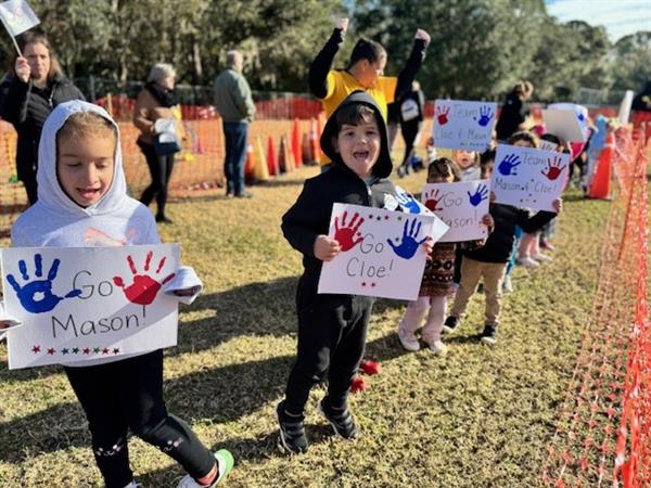 The special Olympics event at Forest Lakes Elementary started with an opening ceremony and carrying of the torches and ended with an awards ceremony.