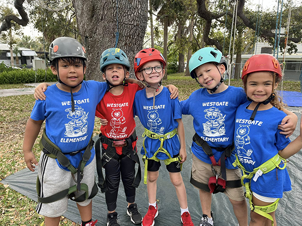 First grade students from Westgate Elementary had a great student experience with Pathfinders. They learned the benefits of communication and persistence through tree climbing.
